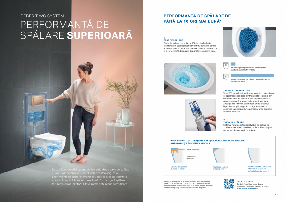 Pagina 5-Geberit-WC System GEBERIT Catalog, brosura Romana ului
WC au fost îmbunătățiți pentru a...