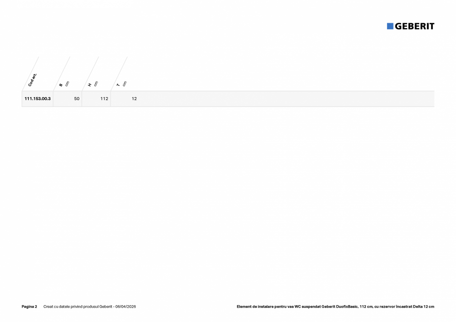 Pagina 2-Element de instalare pentru vas WC suspendat Geberit DuofixBasic, 112 cm, cu rezervor &icirc...