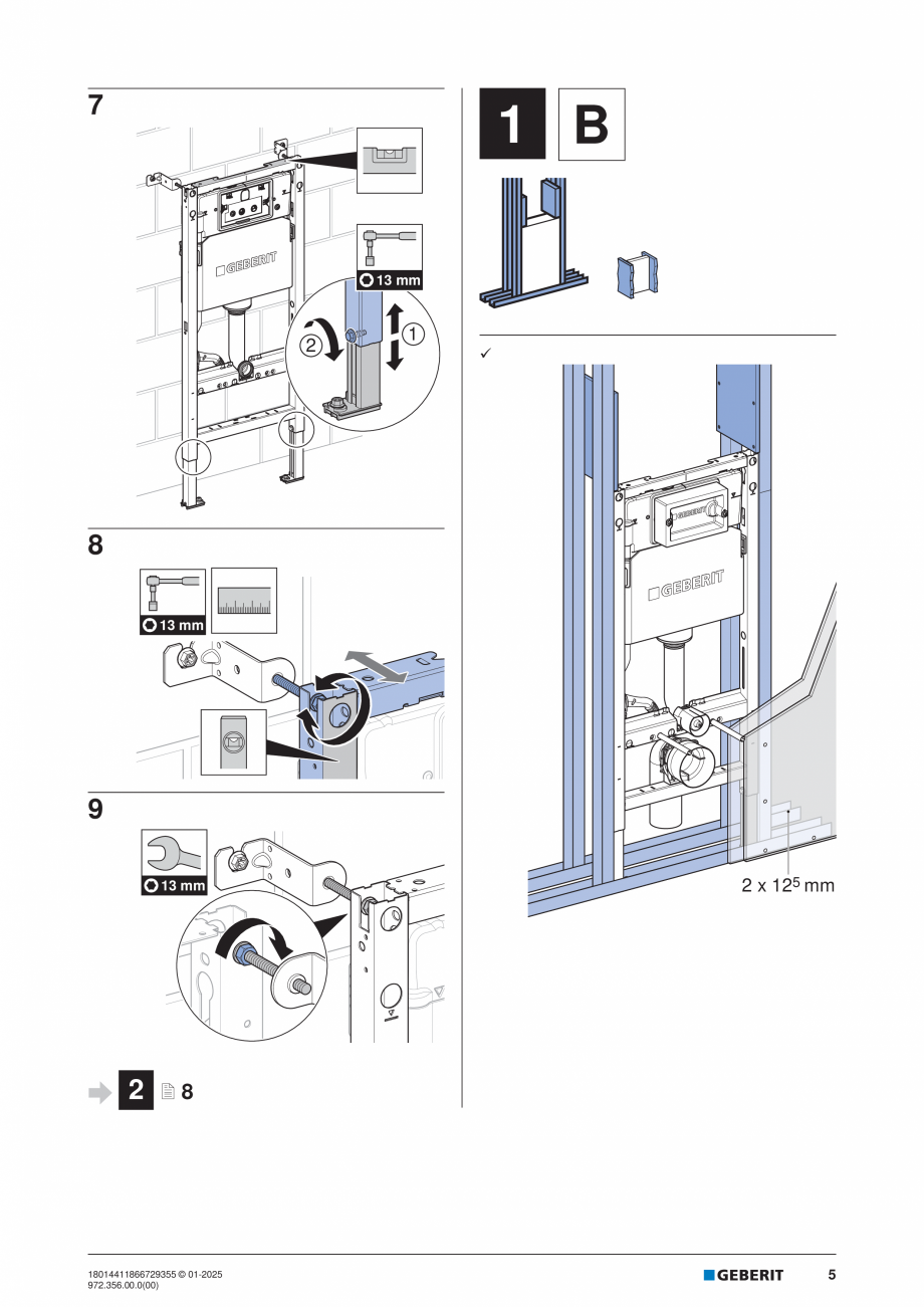 Pagina 5-Manual de instalare Geberit Duofix Delta GEBERIT Instructiuni montaj, utilizare Engleza, Germana,...