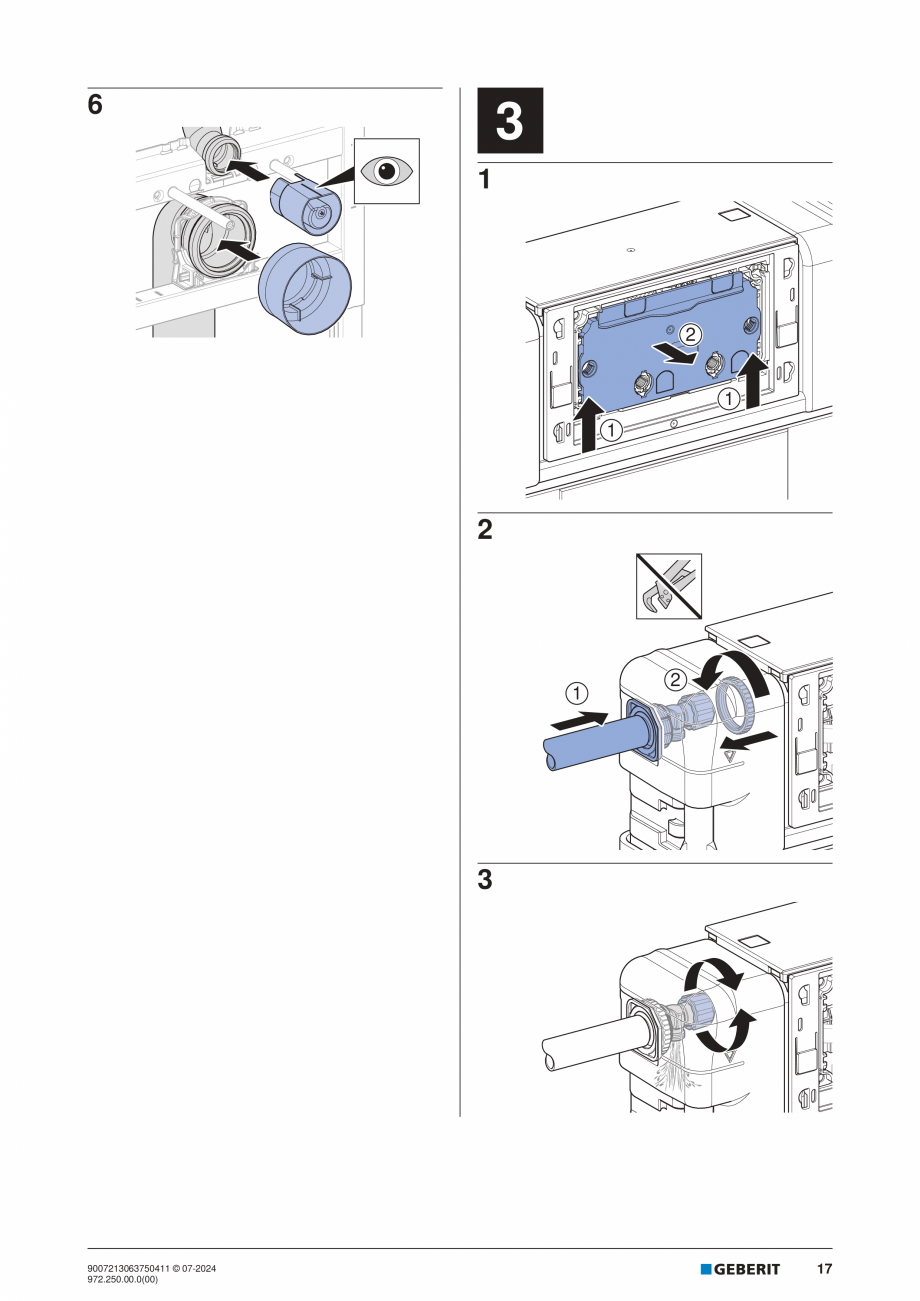 Pagina 17-Manual de instalare Geberit Duofix GEBERIT Instructiuni montaj, utilizare Engleza, Germana, Italiana...
