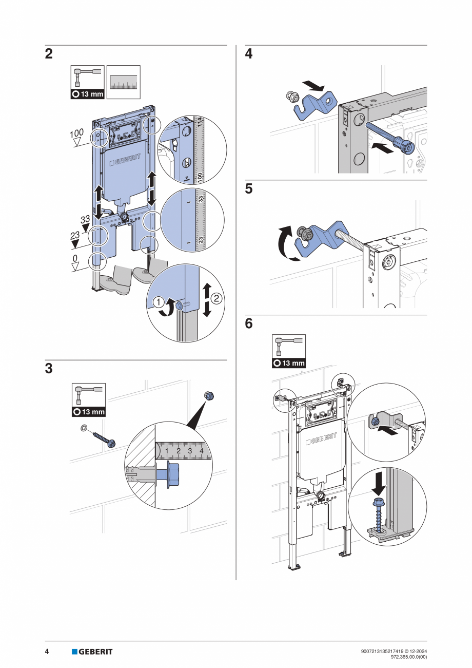 Pagina 4-Manual de instalare Geberit Duofix Sigma 8cm GEBERIT  Sigma 8, Duofix Instructiuni montaj, utilizare...