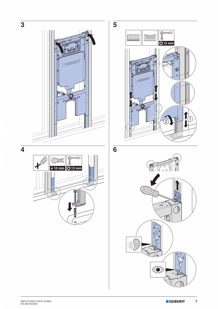 Pagina 7-Manual de instalare Geberit Duofix Sigma 8cm GEBERIT  Sigma 8, Duofix Instructiuni montaj, utilizare...