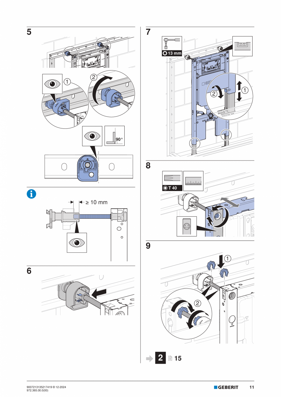 Pagina 11-Manual de instalare Geberit Duofix Sigma 8cm GEBERIT  Sigma 8, Duofix Instructiuni montaj, utilizare...