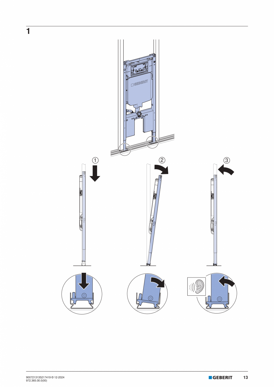 Pagina 13-Manual de instalare Geberit Duofix Sigma 8cm GEBERIT  Sigma 8, Duofix Instructiuni montaj, utilizare...