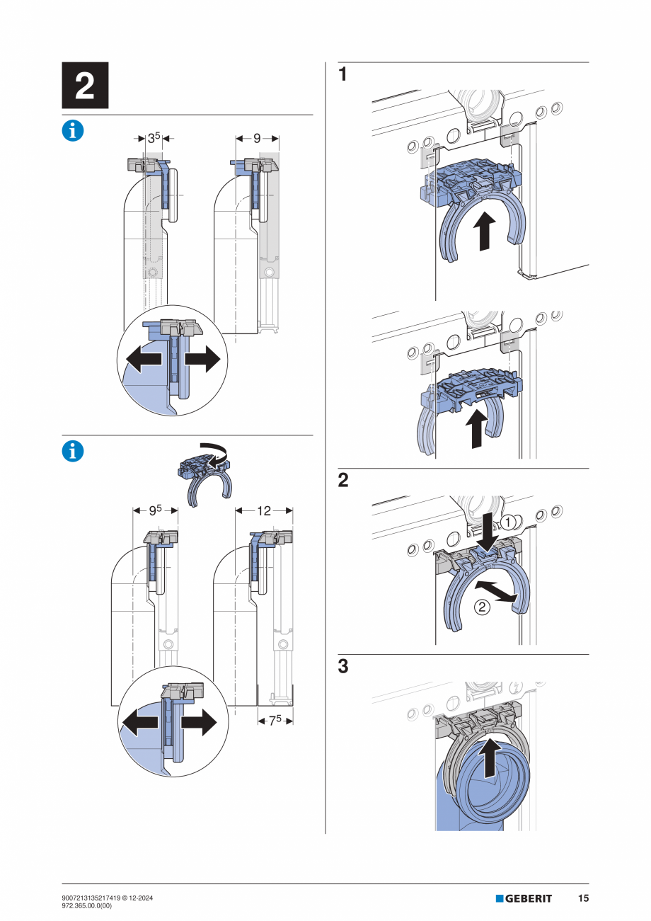 Pagina 15-Manual de instalare Geberit Duofix Sigma 8cm GEBERIT  Sigma 8, Duofix Instructiuni montaj, utilizare...
