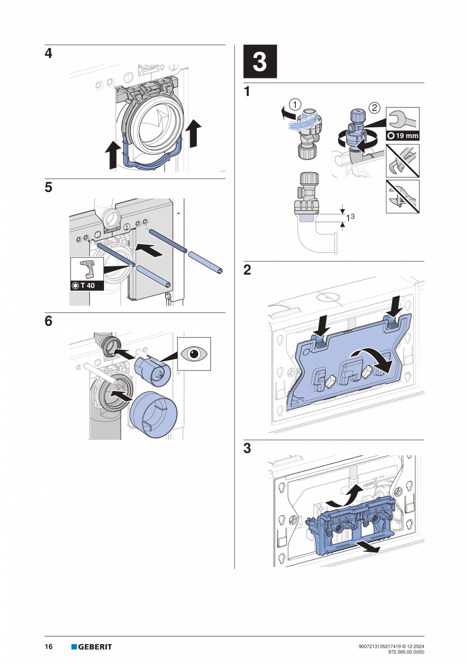 Pagina 16-Manual de instalare Geberit Duofix Sigma 8cm GEBERIT  Sigma 8, Duofix Instructiuni montaj, utilizare...