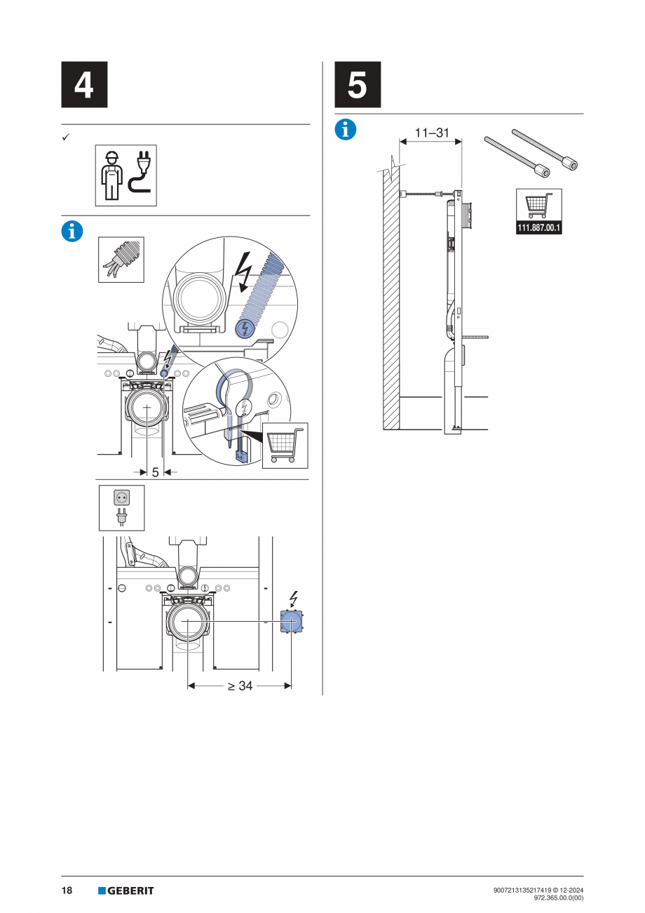 Pagina 18-Manual de instalare Geberit Duofix Sigma 8cm GEBERIT  Sigma 8, Duofix Instructiuni montaj, utilizare...