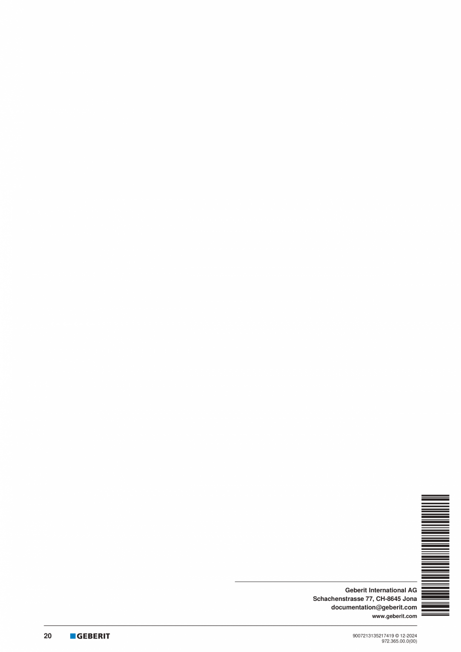 Pagina 20-Manual de instalare Geberit Duofix Sigma 8cm GEBERIT  Sigma 8, Duofix Instructiuni montaj, utilizare...