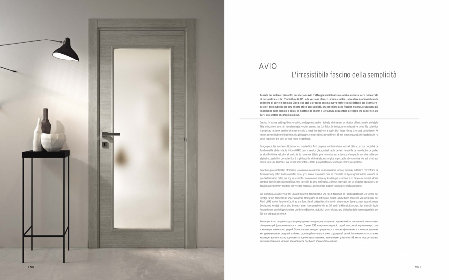 Pagina 5-Catalog Gidea Avio - Usi cu finisaje moderne GAROFOLI Catalog, brosura Engleza, Franceza, Italiana, ...