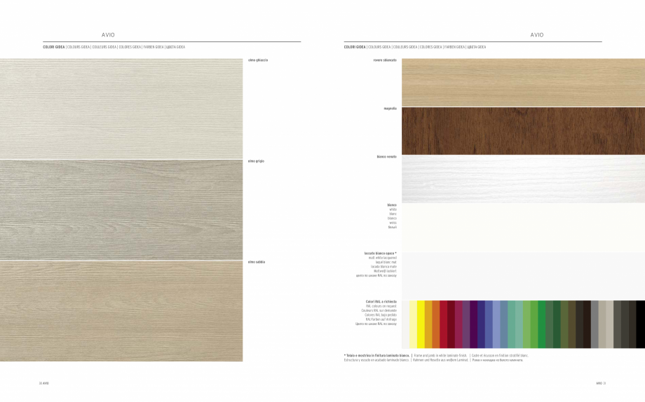 Pagina 17-Catalog Gidea Avio - Usi cu finisaje moderne GAROFOLI Catalog, brosura Engleza, Franceza, Italiana, ...