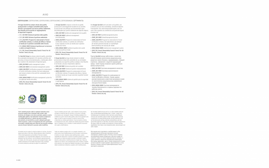 Pagina 22-Catalog Gidea Avio - Usi cu finisaje moderne GAROFOLI Catalog, brosura Engleza, Franceza, Italiana, ...