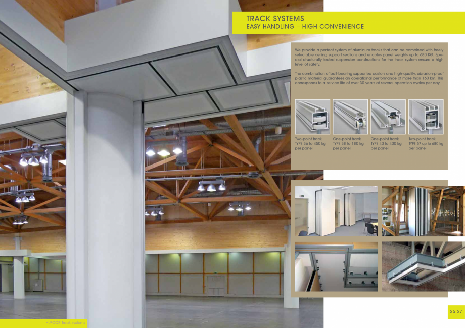 Pagina 13-Catalog - Pereti mobili HUFCOR Hufcor Catalog, brosura Engleza partition G3000.
The G3000 system...