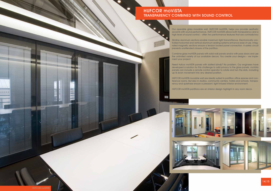 Pagina 7-Catalog -Pereti mobili-Hufcor MoVista HUFCOR Catalog, brosura Engleza oViSTA, helps you provide...