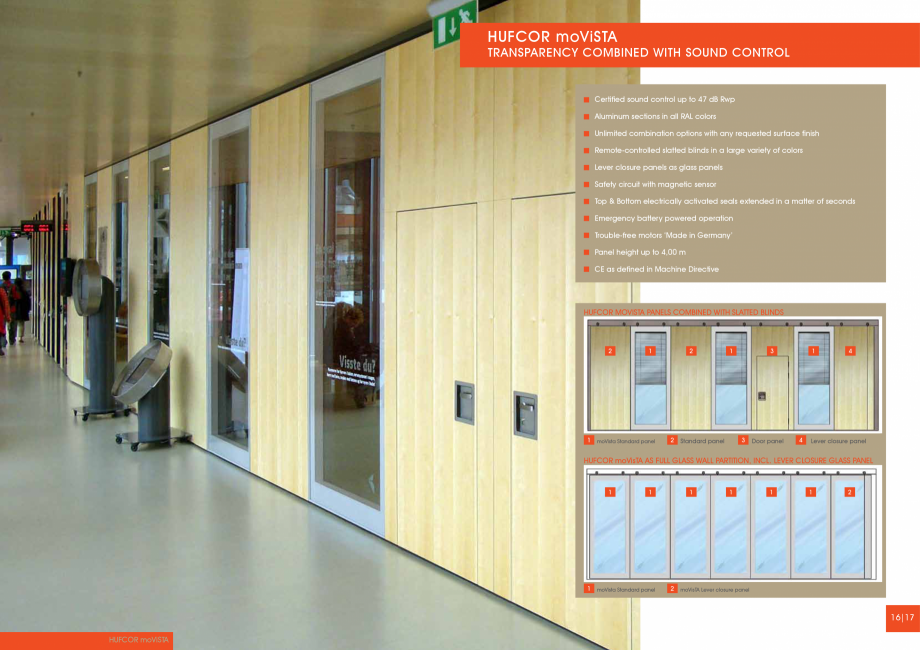 Pagina 8-Catalog -Pereti mobili-Hufcor MoVista HUFCOR Catalog, brosura Engleza are ideally suited to...