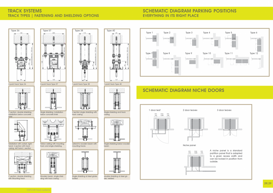 Pagina 14-Catalog -Pereti mobili-Hufcor MoVista HUFCOR Catalog, brosura Engleza lastic sealing strip

END CAPS...