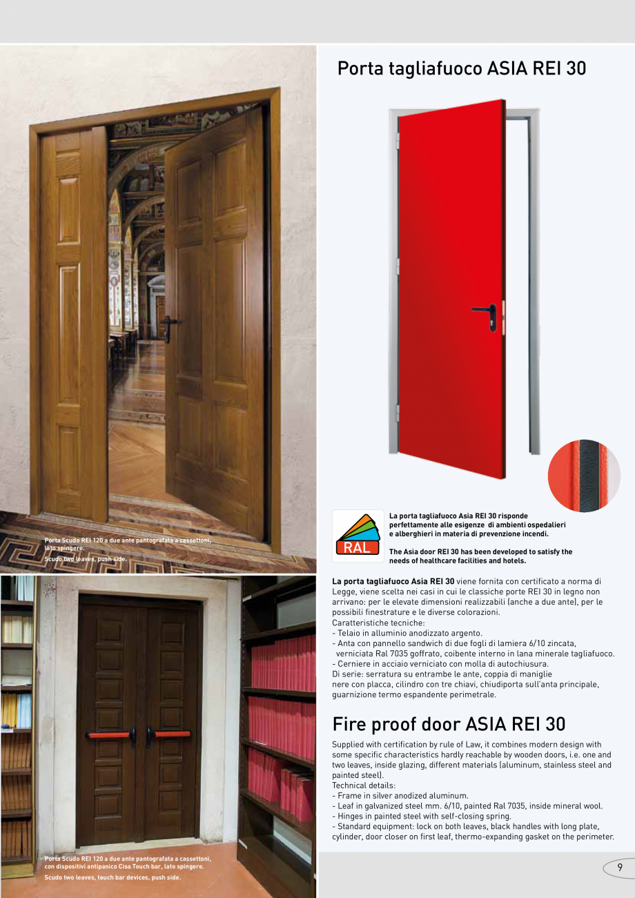 Pagina 9-Catalog pentru usi rezistente la foc  NOVOFERM metalice Catalog, brosura Italiana oice between...