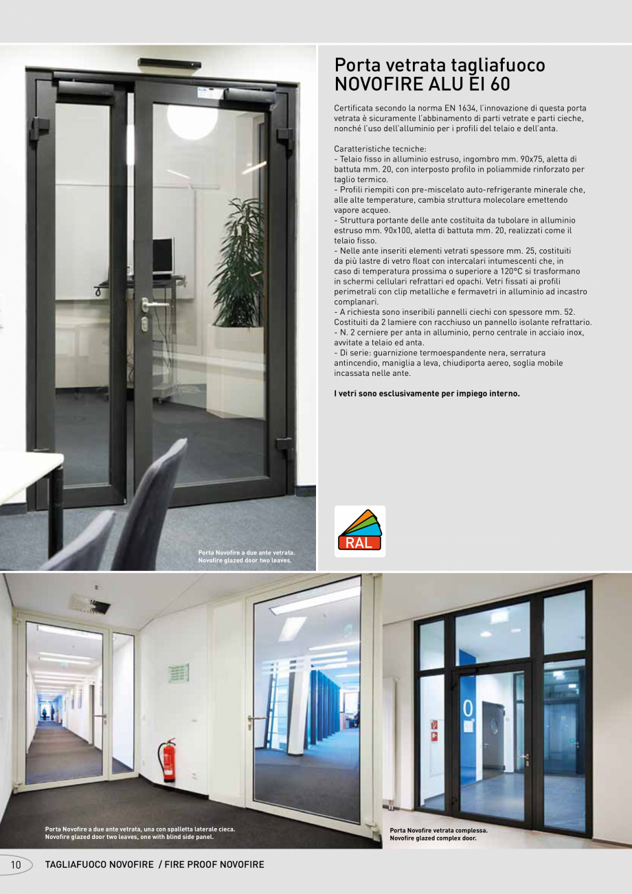 Pagina 10-Catalog pentru usi rezistente la foc  NOVOFERM metalice Catalog, brosura Italiana  (parcheggi...