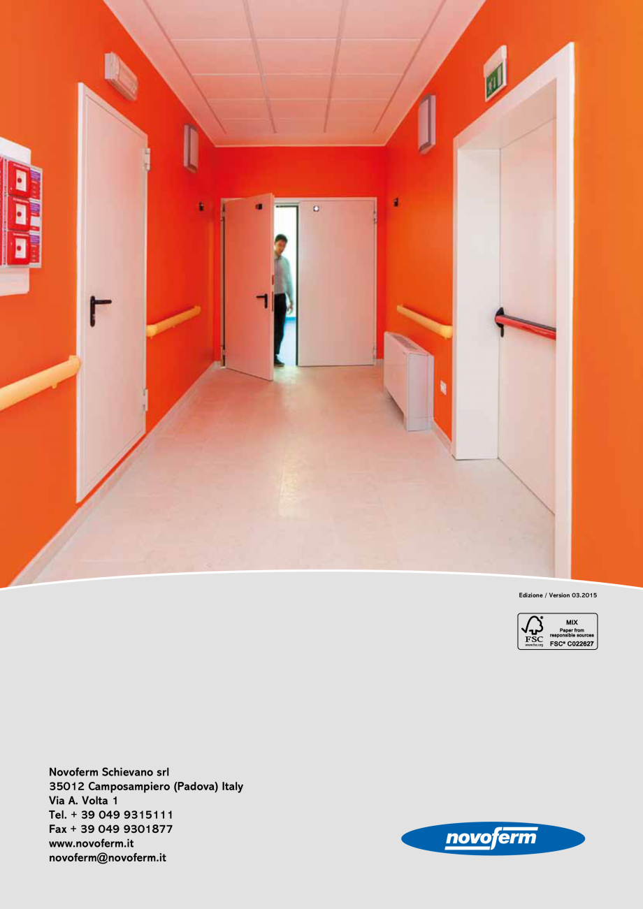 Pagina 16-Catalog pentru usi rezistente la foc  NOVOFERM metalice Catalog, brosura Italiana o verniciato con...