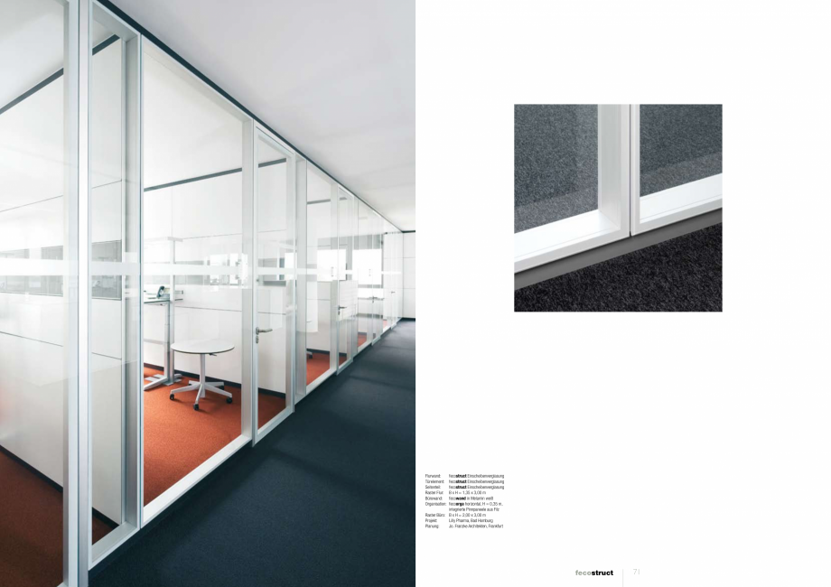 Pagina 4 - Prezentarea compartimentarii birourilor, cu pereti si usi din sticla FECO FecoStruct...