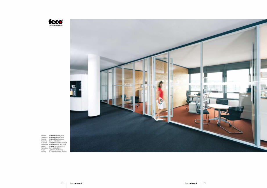 Pagina 5 - Prezentarea compartimentarii birourilor, cu pereti si usi din sticla FECO FecoStruct...