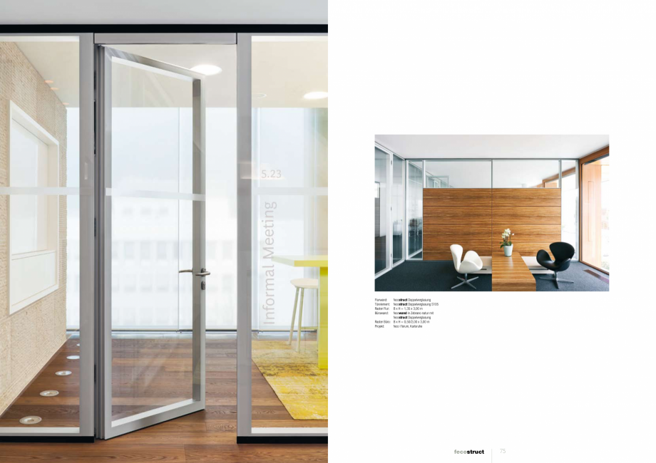 Pagina 6 - Prezentarea compartimentarii birourilor, cu pereti si usi din sticla FECO FecoStruct...