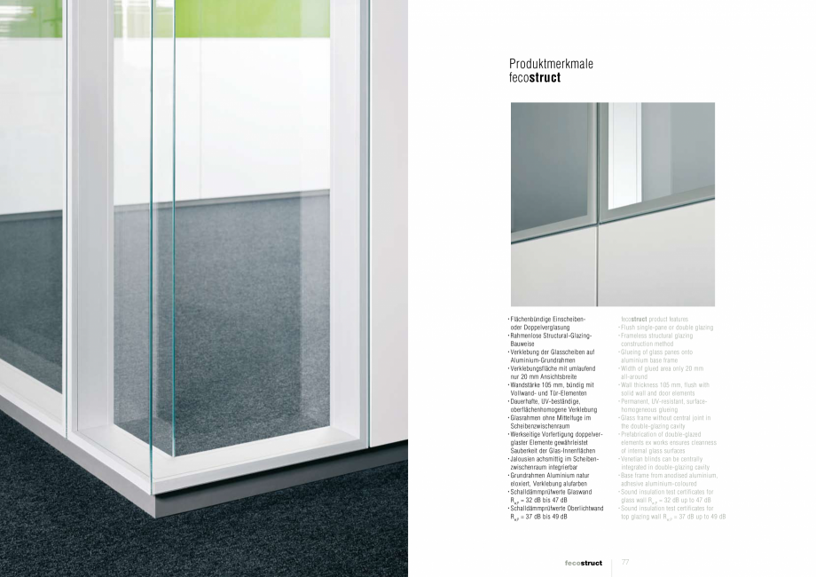 Pagina 7 - Prezentarea compartimentarii birourilor, cu pereti si usi din sticla FECO FecoStruct...