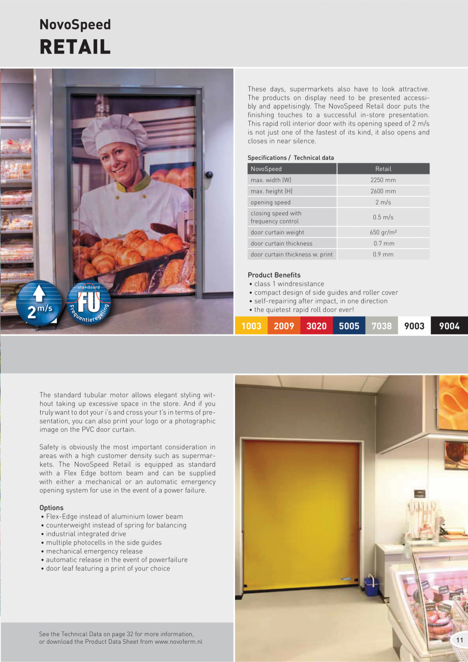 Pagina 1-Usa rapida interioara  NOVOFERM Retail Fisa tehnica Engleza NovoSpeed

RETAIL
7KHVH GD\V...