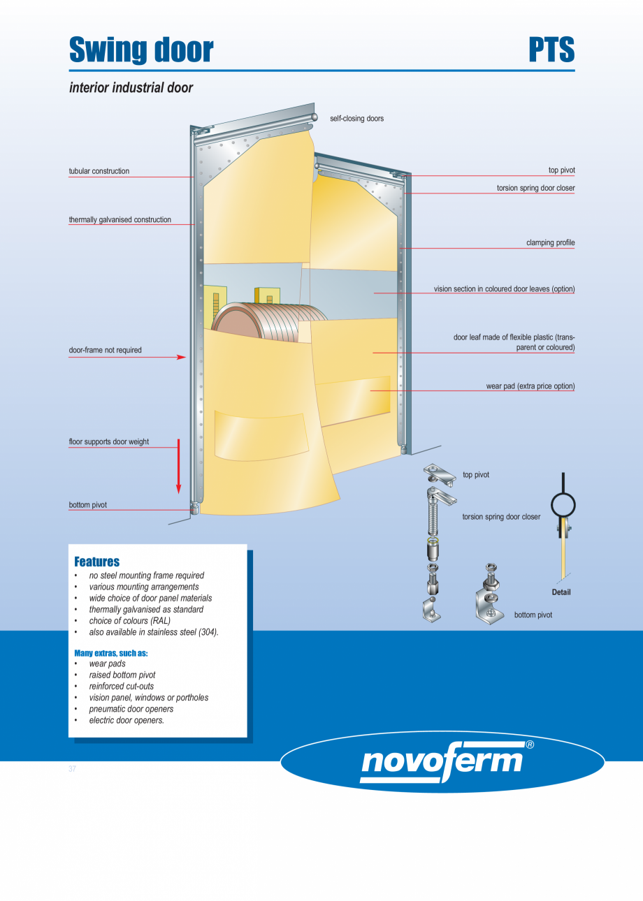 Pagina 3-Usa rapida interioara  NOVOFERM Swing Door Fisa tehnica Engleza , 6 and 8 mm thick, with inlays...