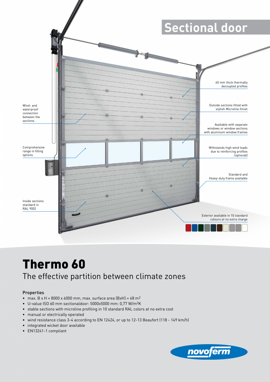 Pagina 1-Fisa tehnica - Poarta industriala Thermo 60 NOVOFERM Usi sectionale Fisa tehnica Engleza Sectional...