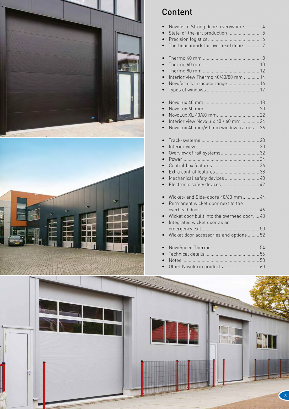 Pagina 3-Catalog 2019 - Porti industriale sectionale pentru inchideri exterioare NOVOFERM Usi sectionale...