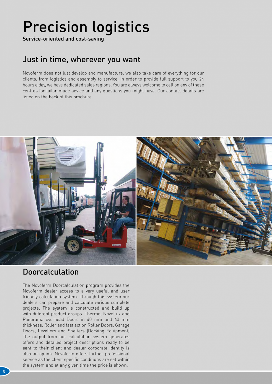 Pagina 6-Catalog 2019 - Porti industriale sectionale pentru inchideri exterioare NOVOFERM Usi sectionale...