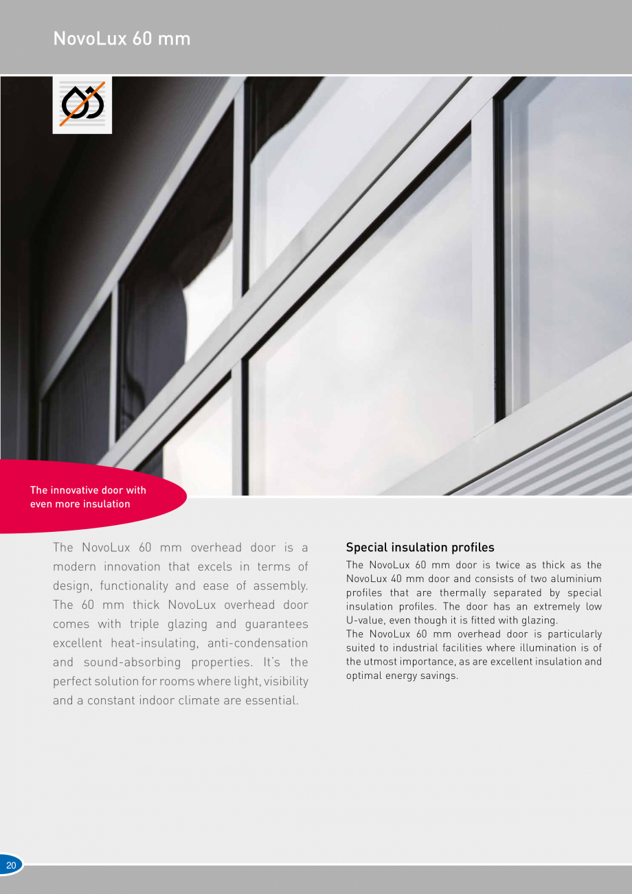 Pagina 20-Catalog 2019 - Porti industriale sectionale pentru inchideri exterioare NOVOFERM Usi sectionale...