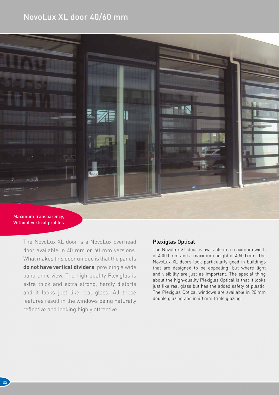 Pagina 22-Catalog 2019 - Porti industriale sectionale pentru inchideri exterioare NOVOFERM Usi sectionale...