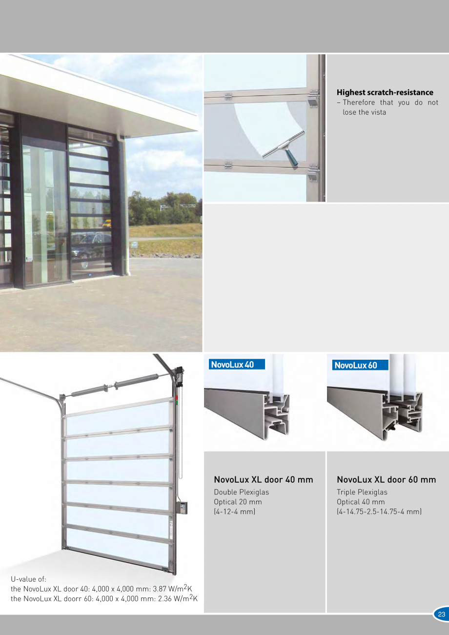 Pagina 23-Catalog 2019 - Porti industriale sectionale pentru inchideri exterioare NOVOFERM Usi sectionale...