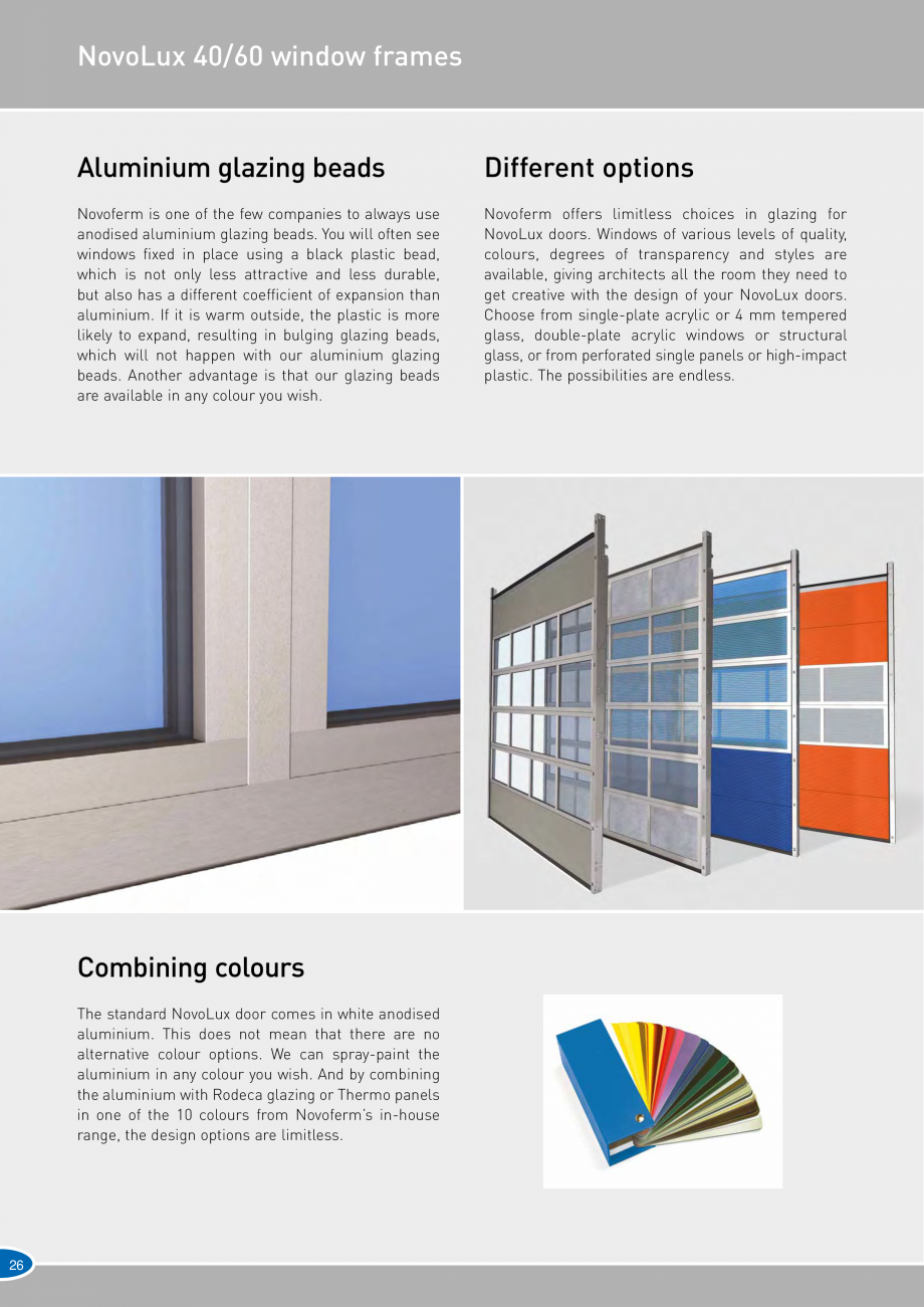 Pagina 26-Catalog 2019 - Porti industriale sectionale pentru inchideri exterioare NOVOFERM Usi sectionale...