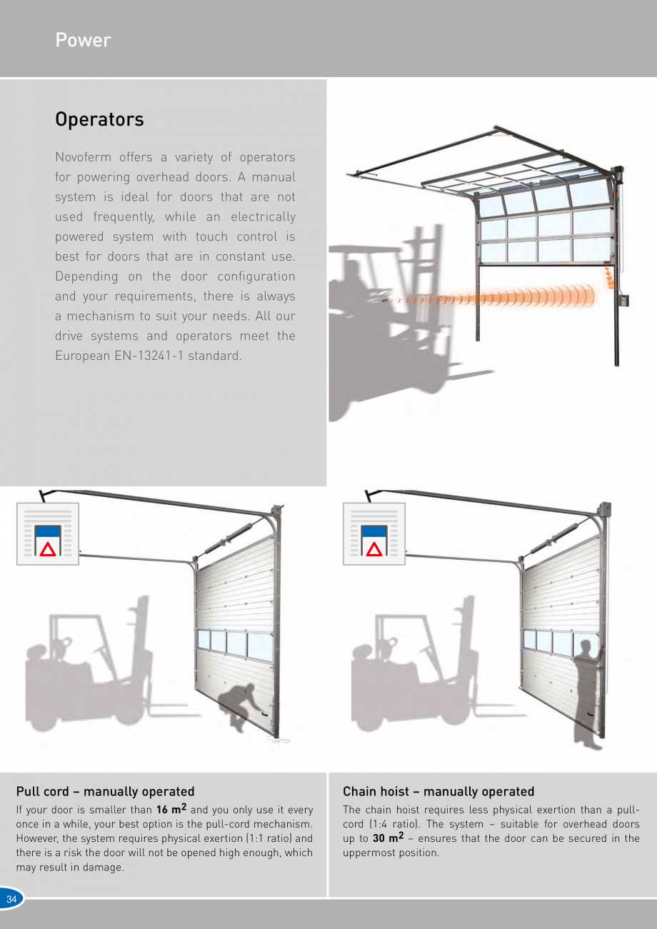 Pagina 34-Catalog 2019 - Porti industriale sectionale pentru inchideri exterioare NOVOFERM Usi sectionale...