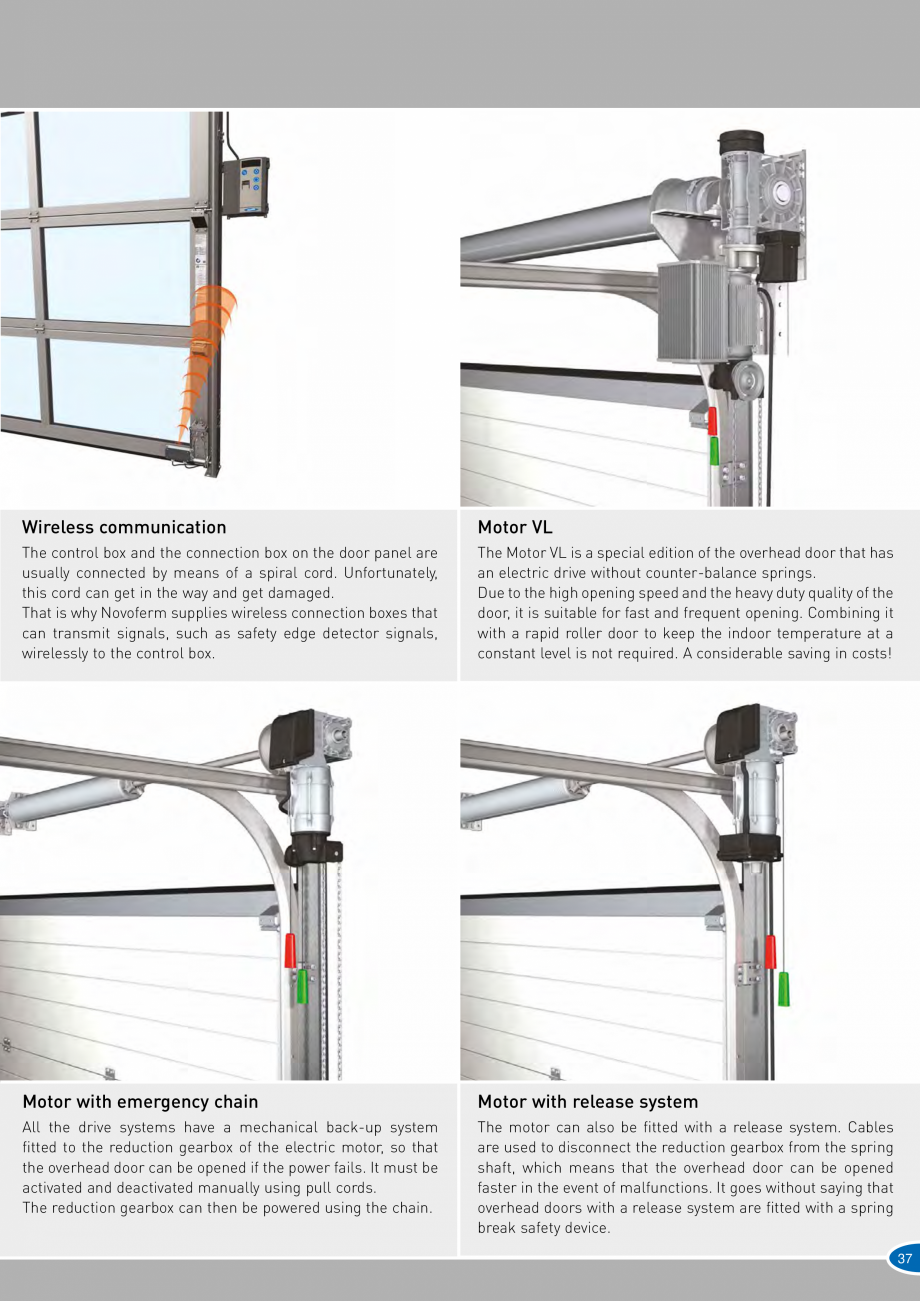 Pagina 37-Catalog 2019 - Porti industriale sectionale pentru inchideri exterioare NOVOFERM Usi sectionale...
