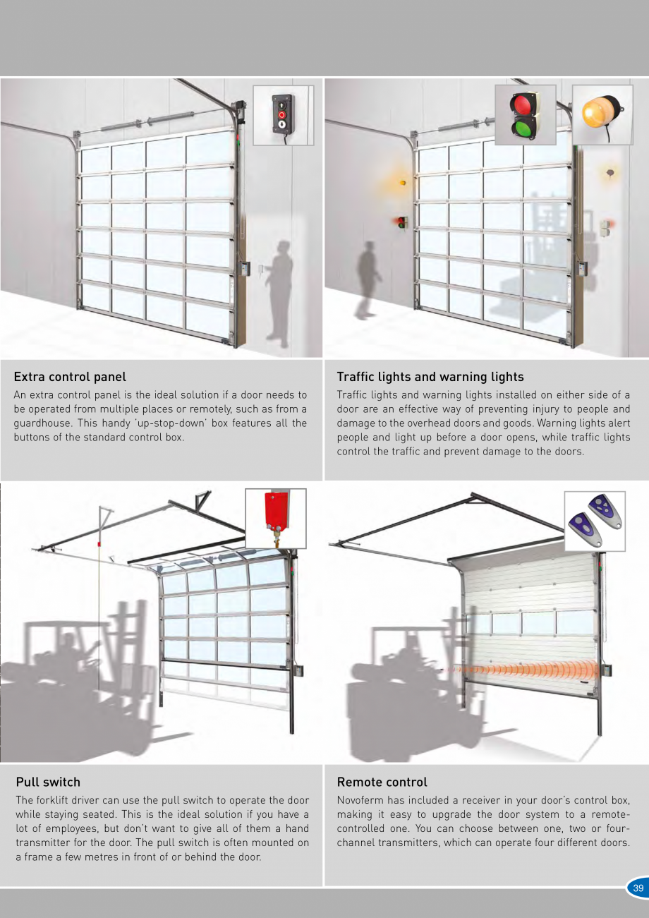 Pagina 39-Catalog 2019 - Porti industriale sectionale pentru inchideri exterioare NOVOFERM Usi sectionale...