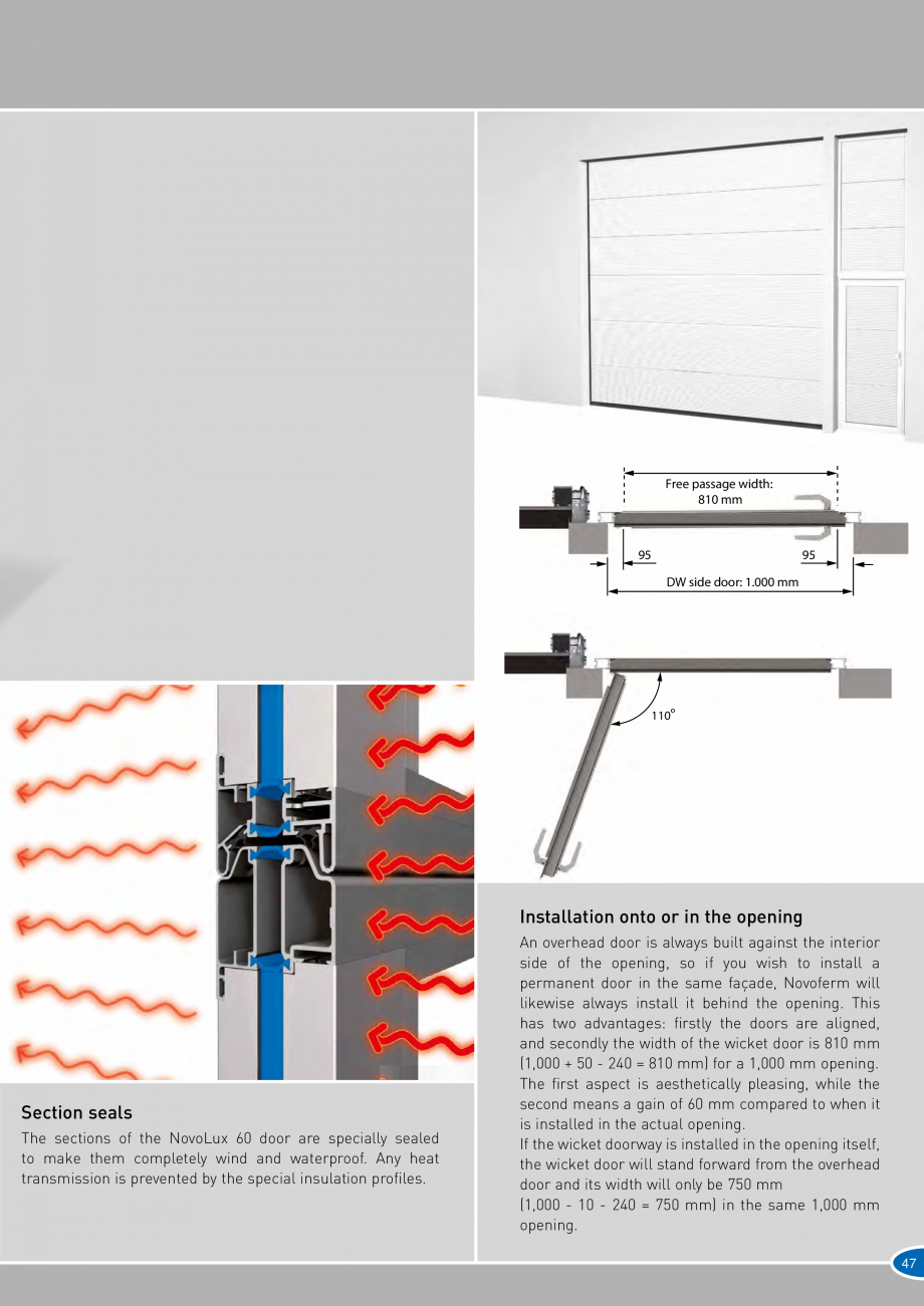 Pagina 47-Catalog 2019 - Porti industriale sectionale pentru inchideri exterioare NOVOFERM Usi sectionale...