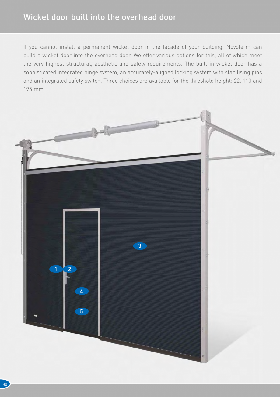 Pagina 48-Catalog 2019 - Porti industriale sectionale pentru inchideri exterioare NOVOFERM Usi sectionale...