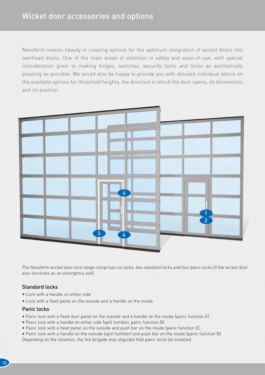 Pagina 52-Catalog 2019 - Porti industriale sectionale pentru inchideri exterioare NOVOFERM Usi sectionale...