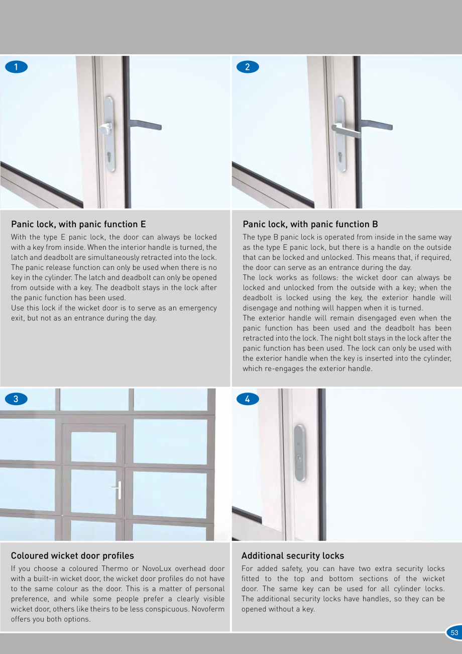 Pagina 53-Catalog 2019 - Porti industriale sectionale pentru inchideri exterioare NOVOFERM Usi sectionale...