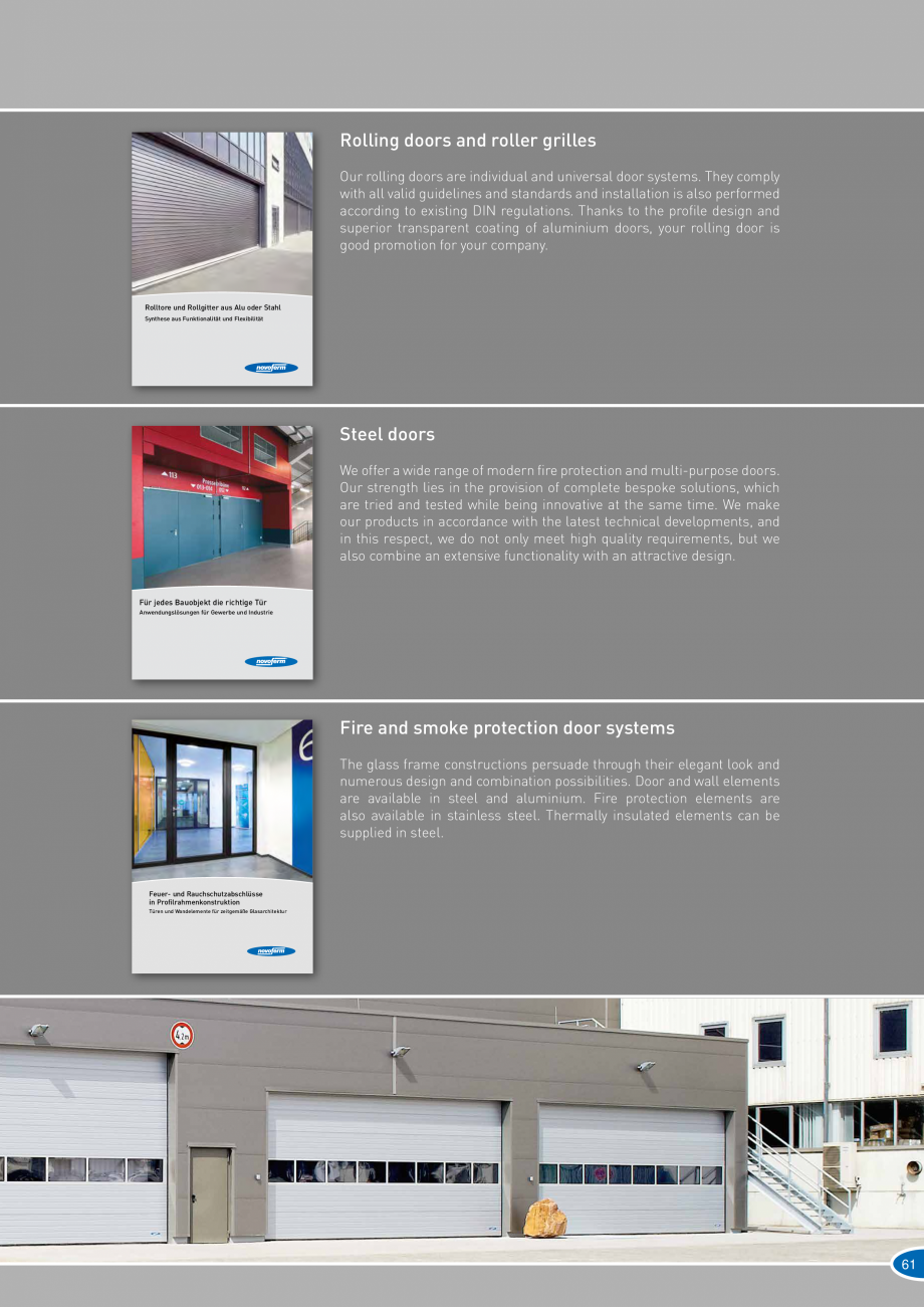 Pagina 61-Catalog 2019 - Porti industriale sectionale pentru inchideri exterioare NOVOFERM Usi sectionale...