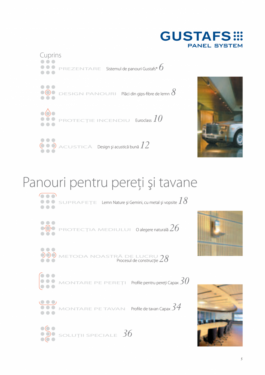 Pagina 4-Catalog- Panouri fonoabsorbante GUSTAFS Gustafs Catalog, brosura Romana necesare de prevenire
a...