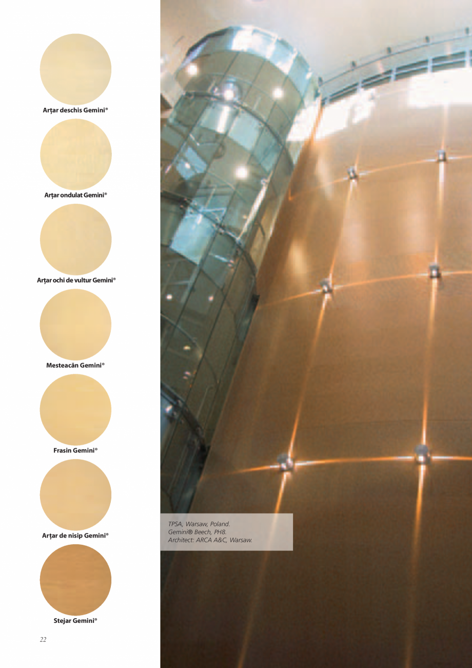 Pagina 22-Catalog- Panouri fonoabsorbante GUSTAFS Gustafs Catalog, brosura Romana araţie de mediu
PRODUSUL...