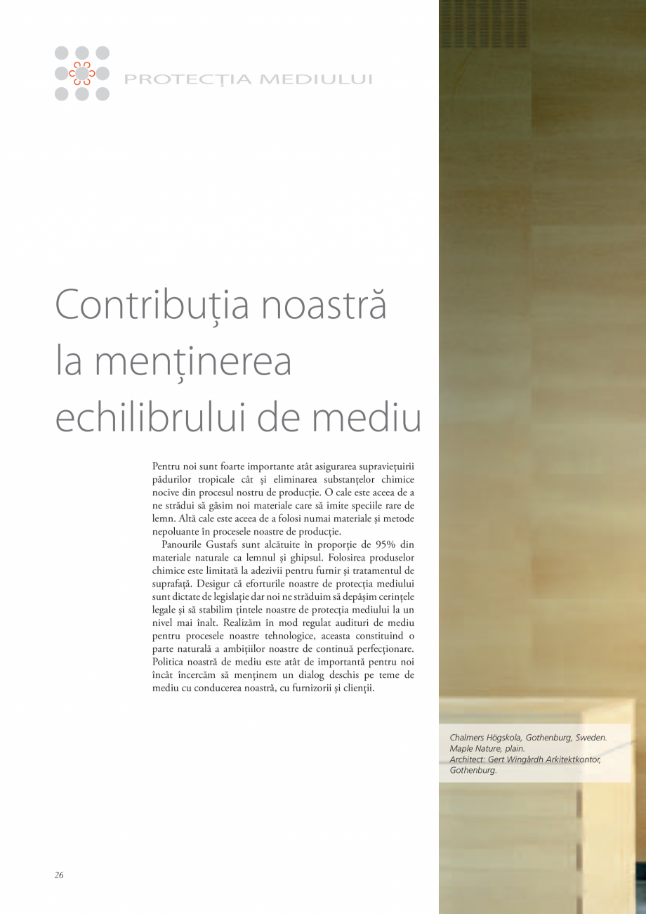 Pagina 26-Catalog- Panouri fonoabsorbante GUSTAFS Gustafs Catalog, brosura Romana ivă pentru montarea...
