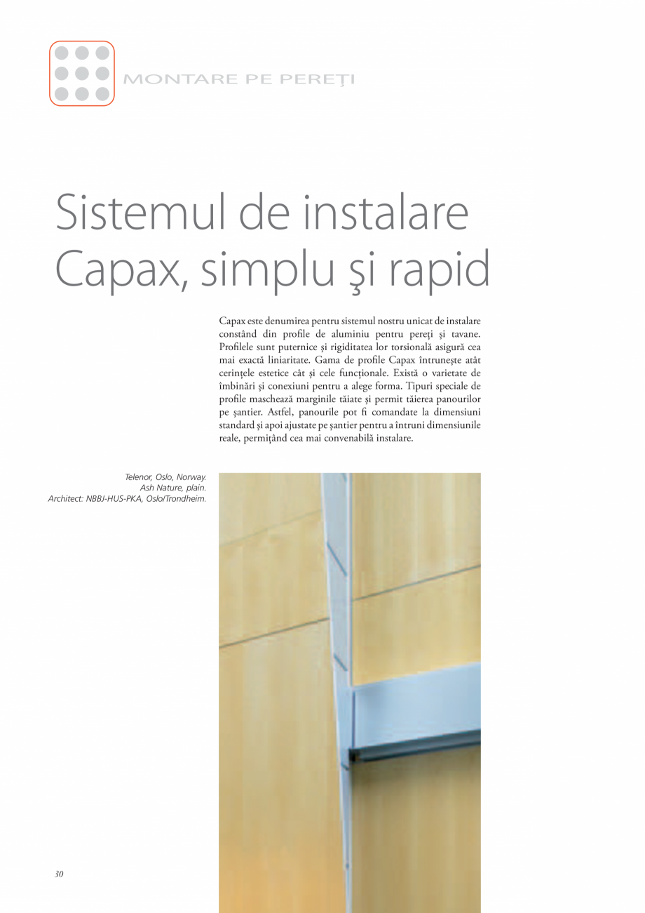 Pagina 30-Catalog- Panouri fonoabsorbante GUSTAFS Gustafs Catalog, brosura Romana feră demontabilitate...