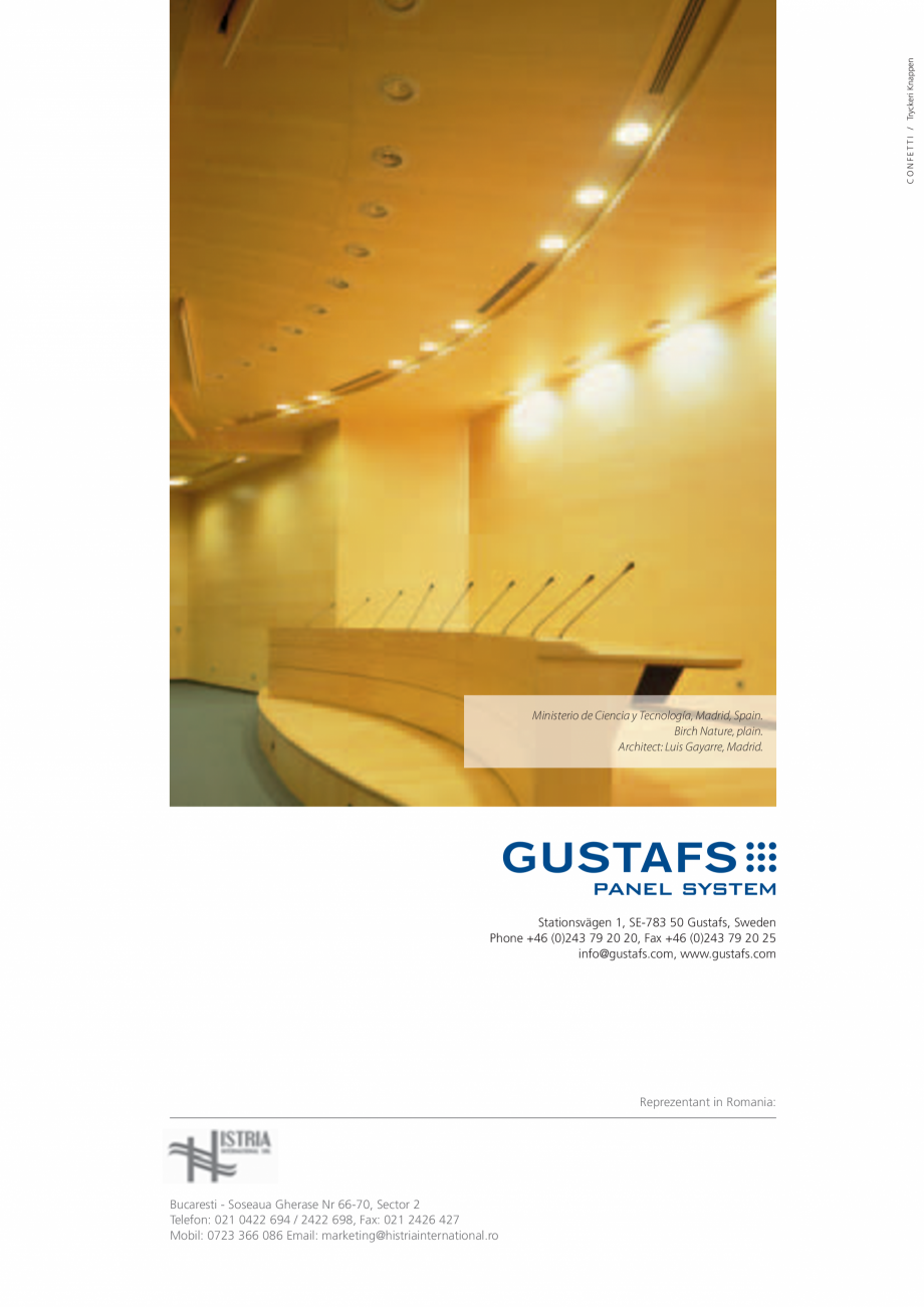 Pagina 40-Catalog- Panouri fonoabsorbante GUSTAFS Gustafs Catalog, brosura Romana 