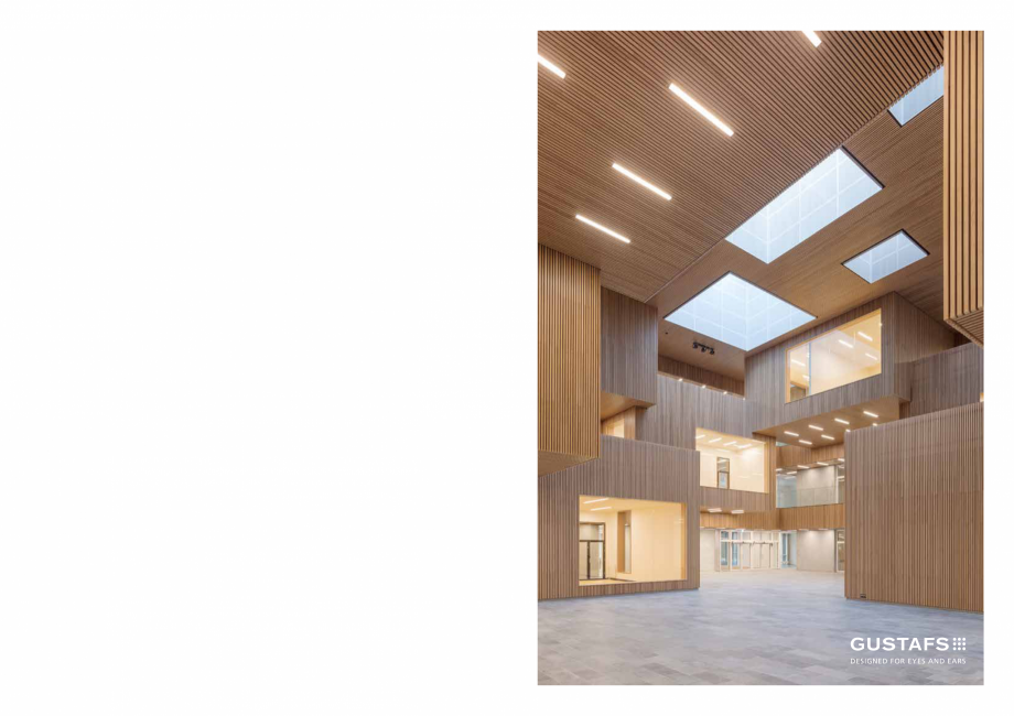 Pagina 1-Catalog-Panouri fonoabsorbante - 2019 GUSTAFS Gustafs Catalog, brosura Engleza DESIGNED FOR EYES AND...