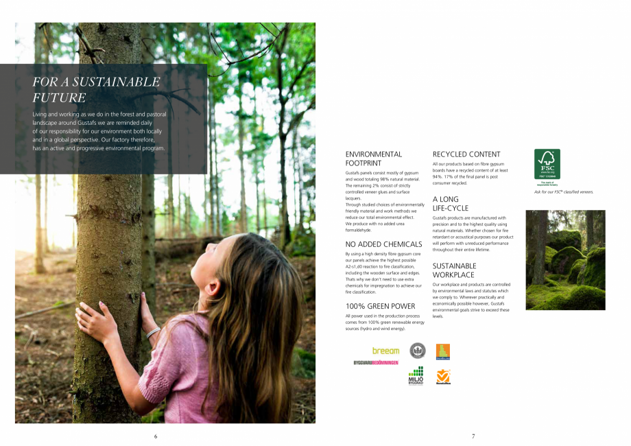 Pagina 3-Catalog-Panouri fonoabsorbante - 2019 GUSTAFS Gustafs Catalog, brosura Engleza pective. Our factory ...